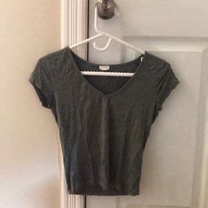 Garage grey crop top